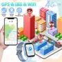 Нов детски 4G смарт часовник Elleyise T46 (GPS, видео разговори, SOS, цвят син)  , снимка 2