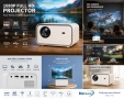 Проектор Ritanxi CY900 Full HD 1080P WiFi Bluetooth 4K Support – Нов с безплатна телевизия, снимка 1