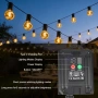 Соларни гирлянди за градина, 10 метра, IP65 LED крушки G40, дистанционно, снимка 4