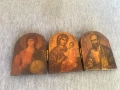  дървен триптих с икони,, снимка 1