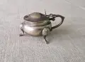 Винтидж посребрен съд за горчица, снимка 1