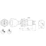 Ключ превключвател за кабинки 250V 0.5A 12*21mm S1203, снимка 2