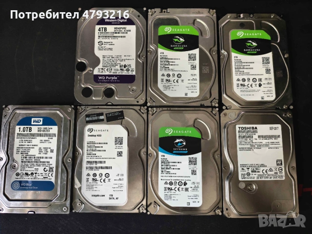 HDD  3.5 ' 1TB / 2TB / 4TB  2.5' 1ТB