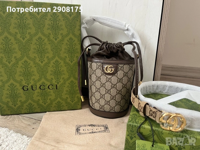 Нова Дамска Чанта Gucci, снимка 3 - Чанти - 55224199