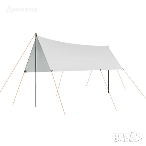 Слънцезащитно платно с метални пръти 3x4x2.4 м – UV защита и водоустойчив навес за двор, снимка 8 - Палатки - 54767576