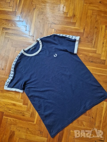 Страхотна мъжка тениска FRED PERRY размер L , снимка 2 - Тениски - 55193502