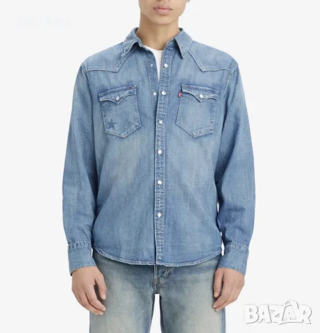 Дънкова риза Levis, снимка 2 - Ризи - 55600873