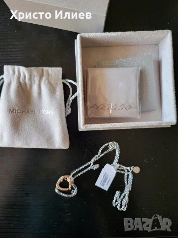 Колие Michael Kors верижка със сърце, снимка 7 - Колиета, медальони, синджири - 54787415
