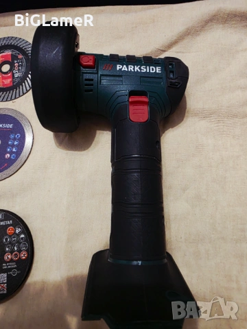 Ъглошлайф 76mm Parkside PWSAM 20-Li A1, снимка 2 - Ъглошлайфи - 54415965