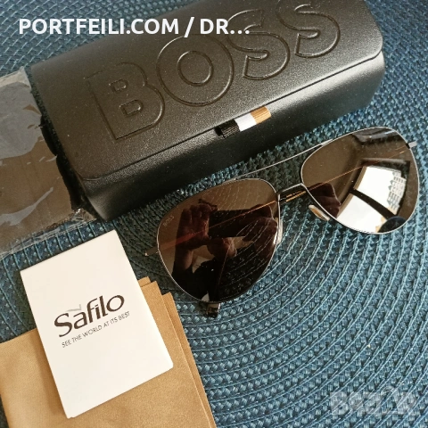 Оригинални слънчеви очила Boss, авиатор, чисто нови, кутия, книжка, доказан произход и гаранция 
