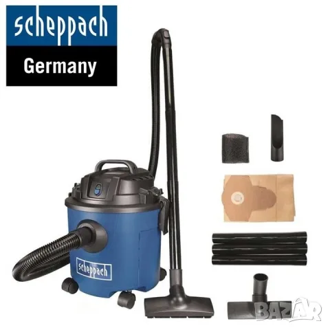 Прахосмукачка за сухо и мокро почистване Scheppach, NTS16, 1200 W, снимка 4 - Прахосмукачки - 55425624