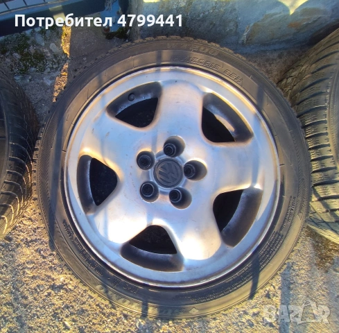 Джанти VW 5X100 15" с зимни гуми 195/50/15, снимка 2 - Гуми и джанти - 54228616