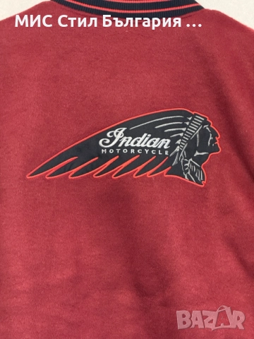 Яке BOMBER INDIAN 125th Varsity Jacket Red, снимка 3 - Якета - 55360959