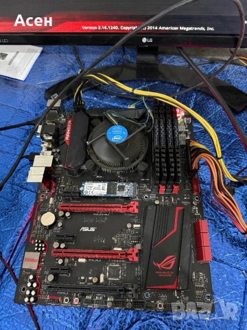 платка ASUS ROG Maximus VII. И процесор Intel Core i7-4770K на 3.50GHz DDR3 Рам 16 gb ssd128, снимка 4 - Дънни платки - 49520915
