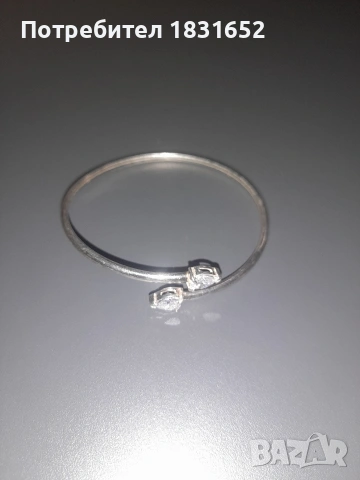 Сребърна гривна с камъни, снимка 4 - Гривни - 54161993