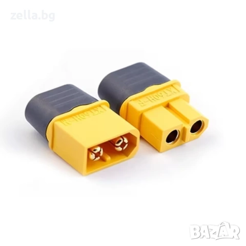 Комплект конектори XT60H (5 чифта мъжки + женски) 60A, позлатена мед – за LiPo, LiFePO₄ Li-Ion 10467, снимка 3 - Друга електроника - 54703761