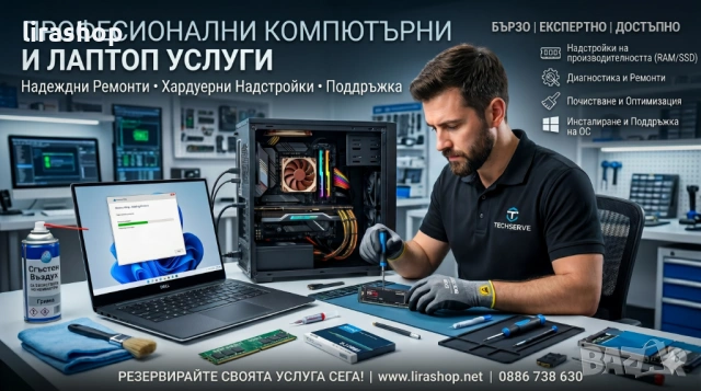Компютри, Лаптопи - Инсталация / Преинсталация| Профилактика | Ремонт