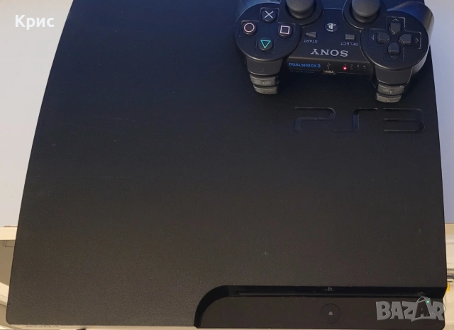 Sony PS3 Slim + Оригинален Джойстик + Игра F1 2013 | Чете PS1, DVD и CD, снимка 2 - PlayStation конзоли - 54115267