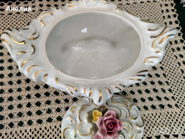 Dresden приказен съд с капак, снимка 3 - Декорация за дома - 54318054