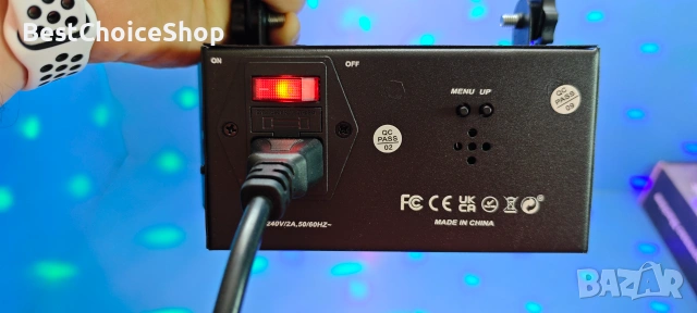 LED диско светлина с двойни топки, звуково активиране, за DJ, KTV, клуб, парти, снимка 4 - Прожектори - 55038190