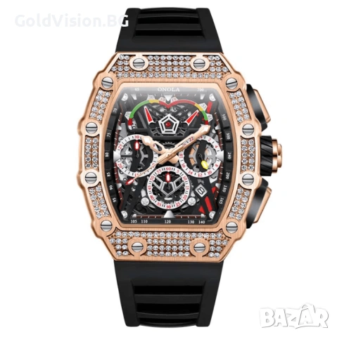 ONOLA 6827D – Black Gold – луксозен мъжки механичен часовник