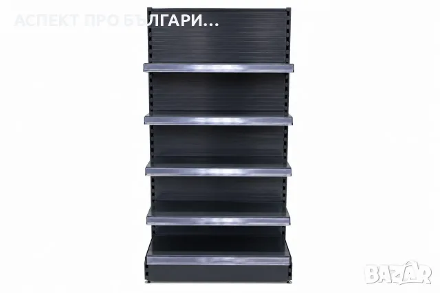 Затварящ стелаж с двоен гръб 30х165,L70,B30/4х30, снимка 4 - Стелажи и щандове - 55655453