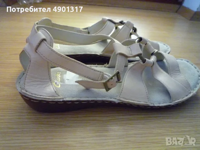 нови кожени сандали Clarks, снимка 4 - Сандали - 55463597