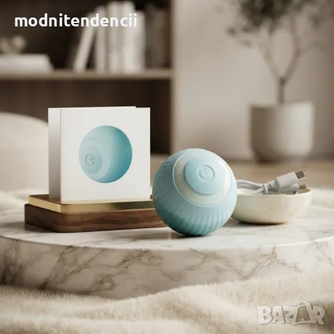 Интерактивна автоматична топка за котки с USB-C зареждане – Smart Gravitational Rolling Ball, снимка 2 - За котки - 55343958