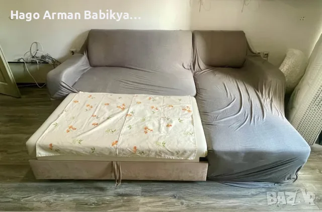 Ъглов диван с лежанка и ракла, снимка 3 - Дивани и мека мебел - 55658846