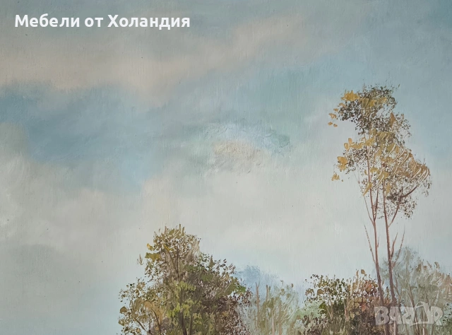 Голям белгийски маслен пейзаж, снимка 10 - Картини - 54466799