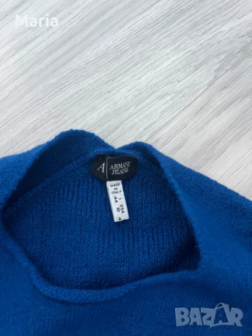 Оригинален дамски пуловер Armani Jeans 100% Virgin Wool XS, снимка 2 - Блузи с дълъг ръкав и пуловери - 55510990