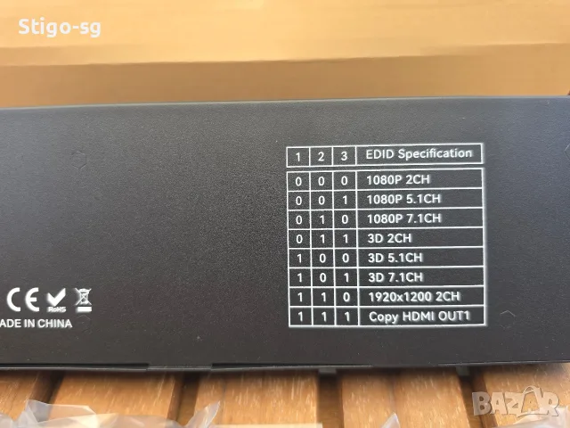 Продавам професионален HDMI Splitter Extender 1x6, нов, в оригинална кутия., снимка 5 - Мрежови адаптери - 55511501