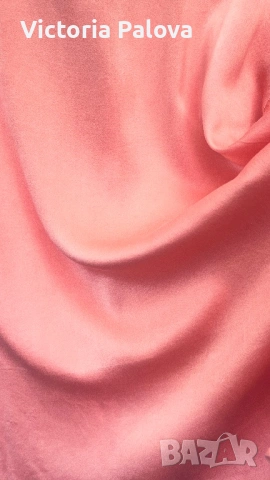 Alberto Fabiani 100% коприна – luxury oversized риза в цвят Peach Amber Италия, снимка 14 - Ризи - 54725647
