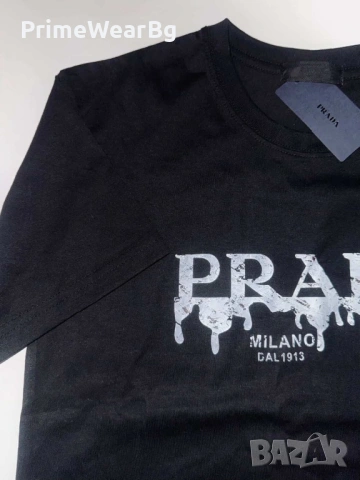 Тениска Prada 'Drip Logo' | Премиум памук | Размер L, снимка 2 - Тениски - 54326273