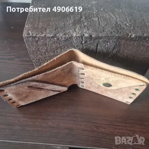 Ретро портфейл винтидж естествена кожа ръчна изработка идеален подарък, снимка 7 - Портфейли, портмонета - 55535133