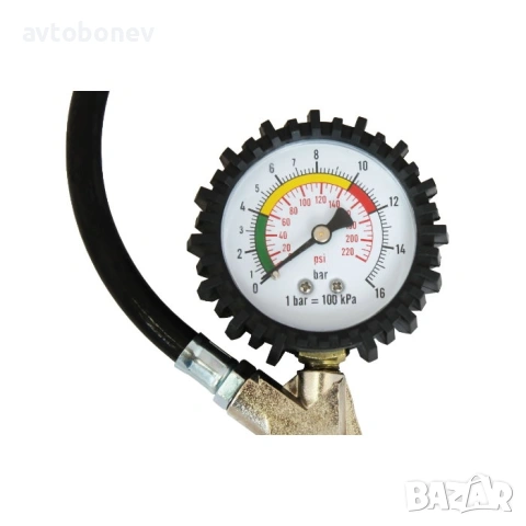 Пистолет за помпене на гуми с манометър-метален, снимка 3 - Аксесоари и консумативи - 54039476