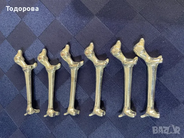 Комплект посребрени френски поставки за прибори за хранене - 6 броя, снимка 5 - Прибори за хранене, готвене и сервиране - 55678769