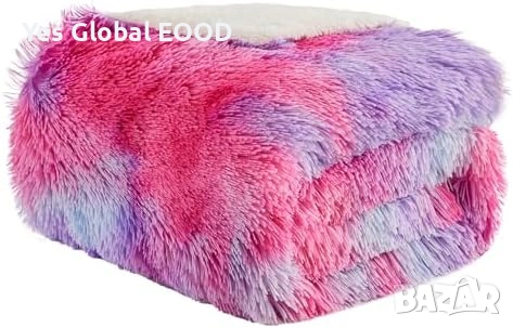 Пухкаво одеяло 150x200см Rainbow Pink Purple, снимка 4 - Олекотени завивки и одеяла - 54923859