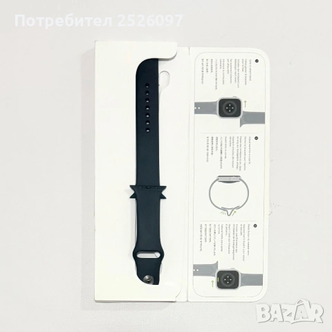 Оригинашна каишка Apple Watch 9 45mm Midnight Sport Band, снимка 2 - Каишки за часовници - 54654848