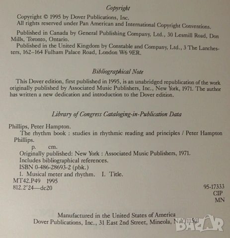 The Rhythm Book - Studies in Rhythmic Reading and Principles - 1995, 2012 - Peter Hampton Phillips, снимка 6 - Специализирана литература - 54377000