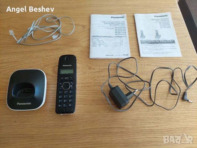 Телефон Panasonic KX-TG1611FX с безжична слушалка, снимка 5 - Други - 54346587