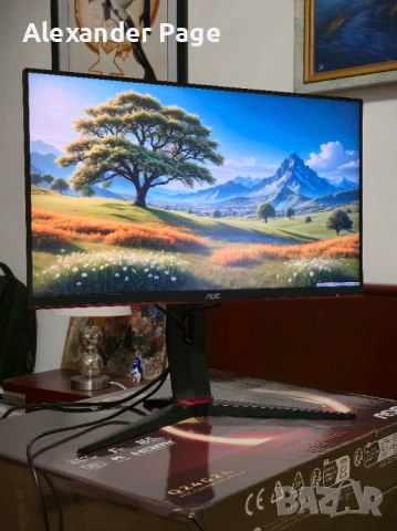 AOC Q24G2A 24" 1440p 165Hz IPS Gaming Monitor – като нов