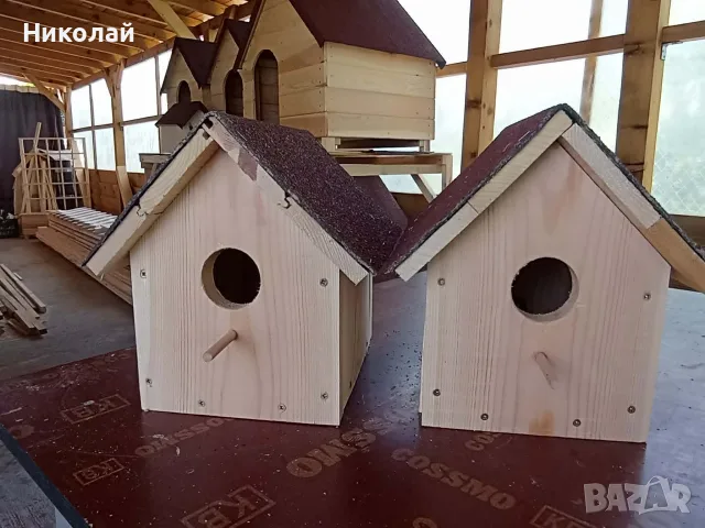 Дървена къща за птици , къща за птички от дърво , къщичка за птици, снимка 5 - За птици - 55397303