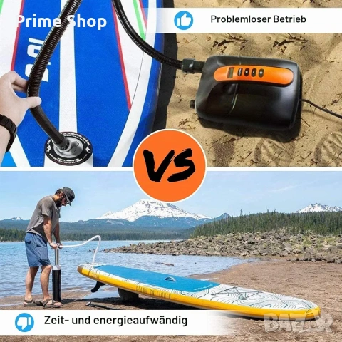 Електрическа SUP помпа Ruitx 20 PSI, 12V, двустепенна с LCD дисплей, снимка 5 - Надуваеми легла - 54316356