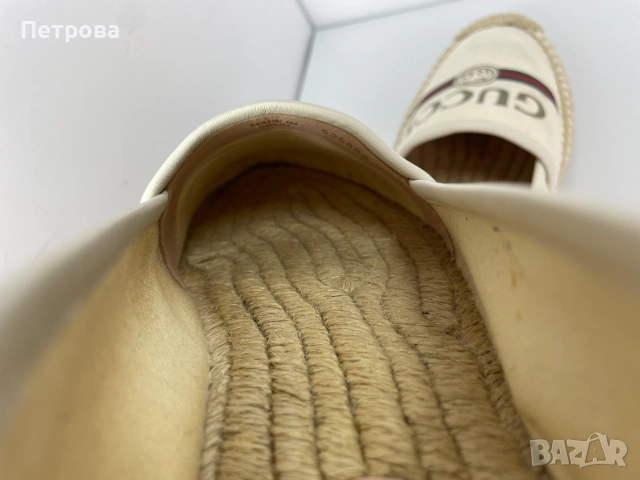 Бежови еспадрили Gucci 39 Оригинал, снимка 11 - Дамски ежедневни обувки - 55103265