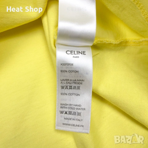 Дамска тениска Celine Cropped Logo T-Shirt, снимка 5 - Тениски - 54352176