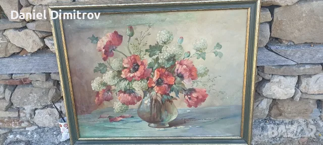 картина с божури,западноевропейска