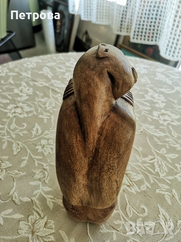 дървена статуетка, снимка 2 - Статуетки - 54899327