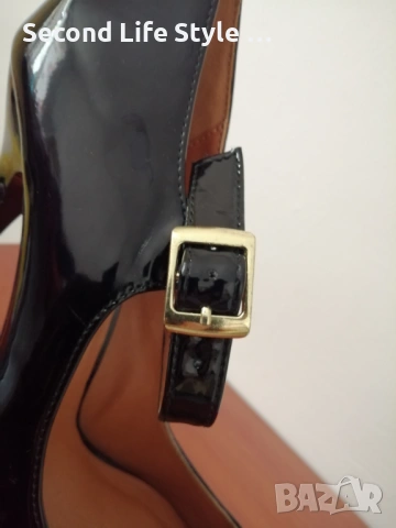 №43 унисекс - мъжки/дамски обувки на висок ток с остър връх и закопчаване с катарама -Hey Si Mey , снимка 14 - Официални обувки - 54217291