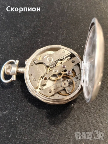 Швейцарски СРЕБЪРЕН джобен часовник - ПРОМОЦИЯ, снимка 11 - Джобни - 46785195